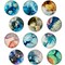 Wrapables Crystal Glass Magnets, Refrigerator Magnets for Office Whiteboards, Cabinets, Lockers (Set of 12)